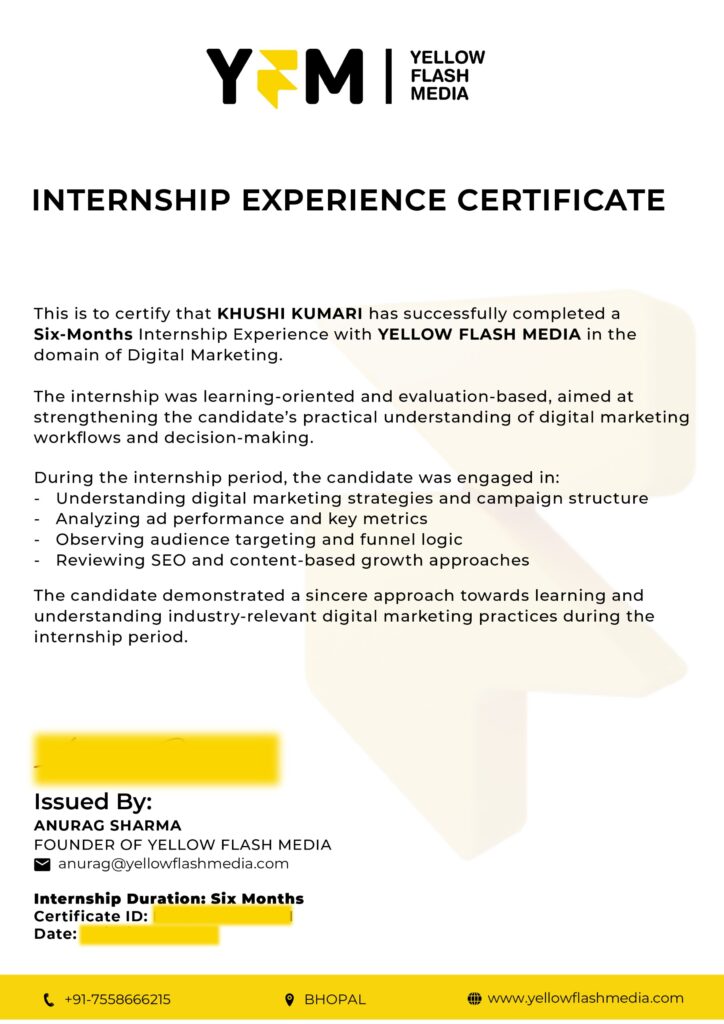 Experience letter